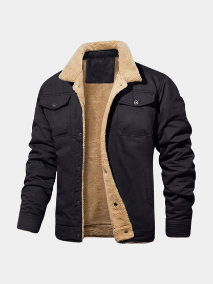 Jaqueta Bomber Vintage de Fleece - Cross & Crown