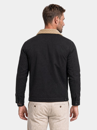 Jaqueta Bomber Vintage de Fleece - Cross & Crown