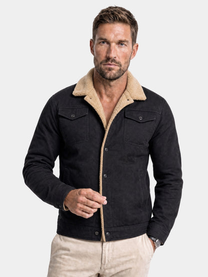 Jaqueta Bomber Vintage de Fleece - Cross & Crown