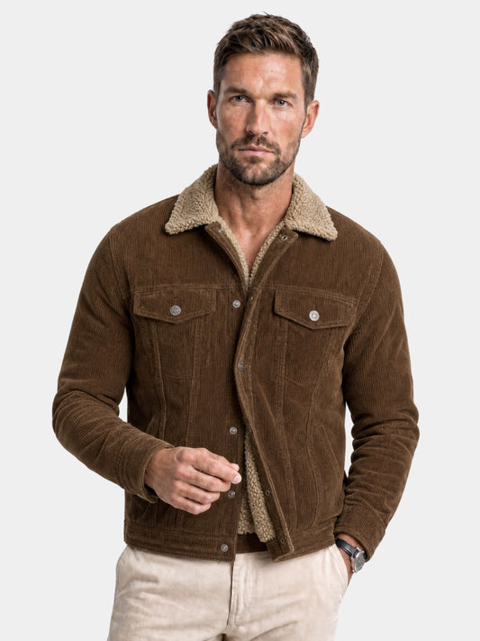 Jaqueta Heritage de Veludo Cotelê com Forro Sherpa - Cross & Crown