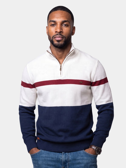 Quarter-Zip Jumper Sweater - Cross & Crown