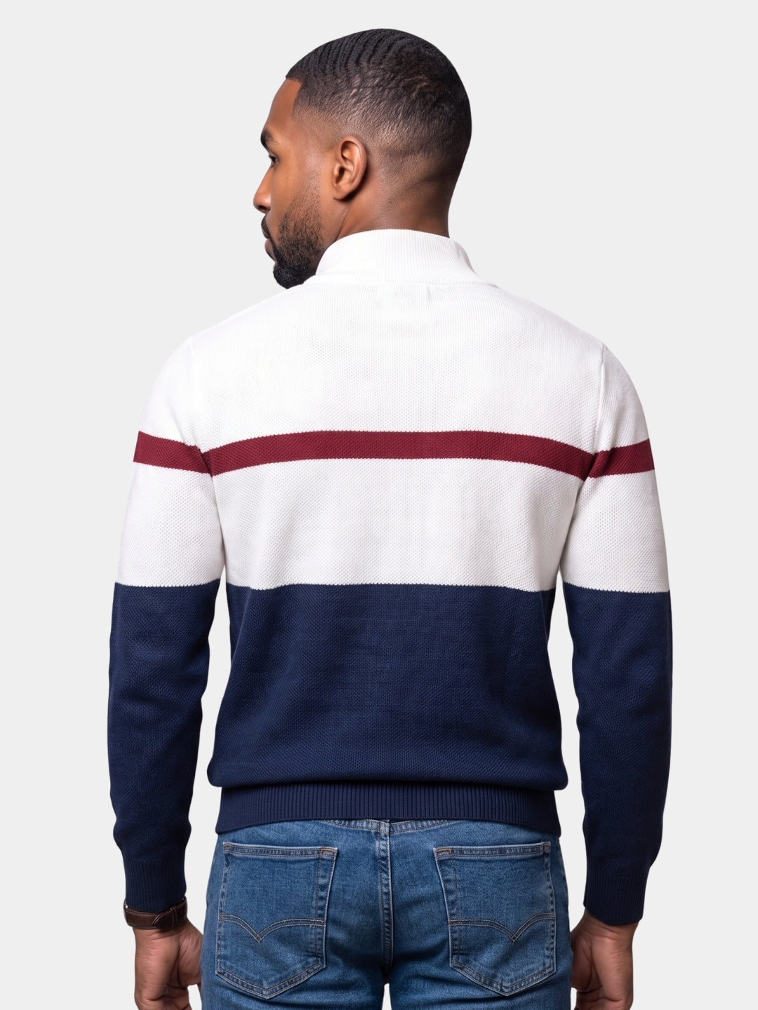 Quarter-Zip Jumper Sweater - Cross & Crown