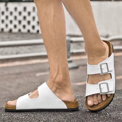 Continental Twin-Buckle Old Money Sandals - Cross & Crown