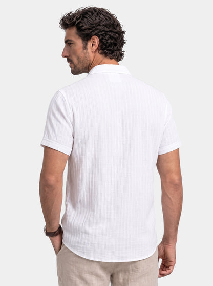 Lumière Linen Shirt - Cross & Crown - back