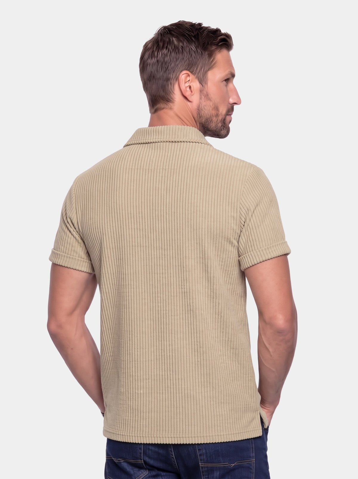 Textured Short Sleeve Shirt - Cross & Crown - back