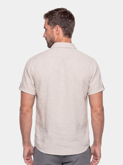 Essential Linen Shirt - Cross & Crown - back