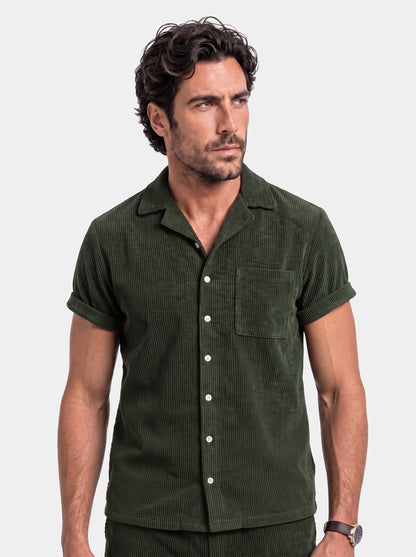 Summer Corduroy Set Shorts and Shirt - Cross & Crown - front