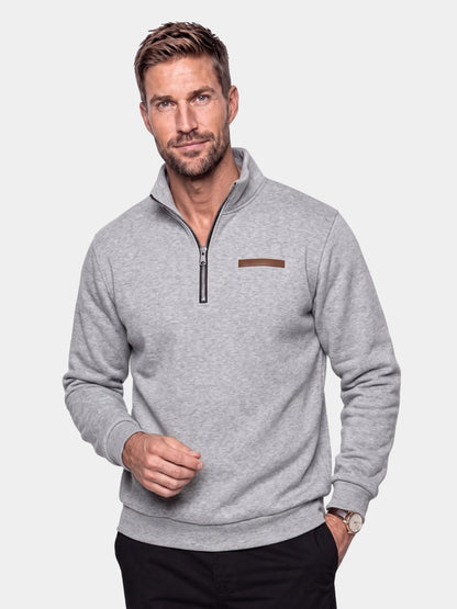 Slate Urban High Collar Pullover - Cross & Crown