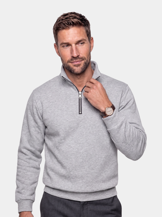 Slate Urban High Collar Pullover - Cross & Crown