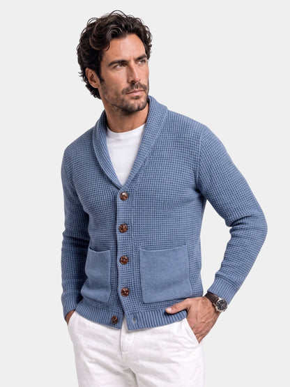 Cardigã sofisticado de lã para o inverno - Cross & Crown