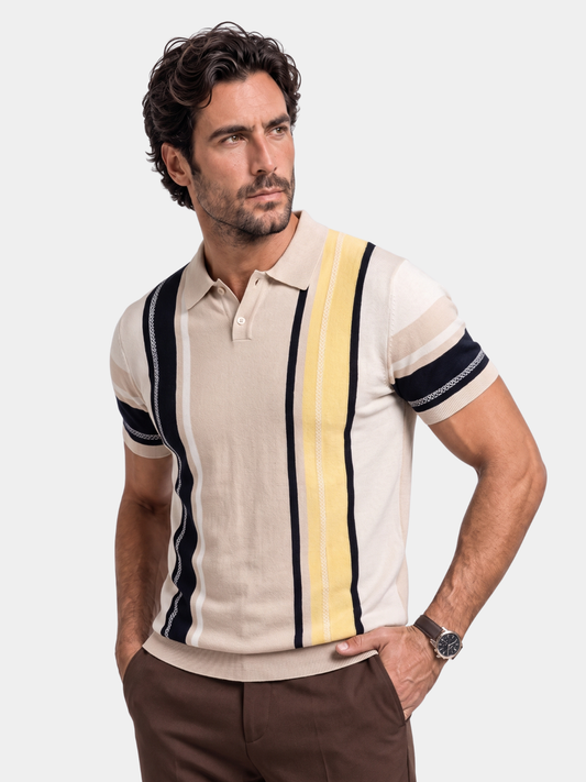 Sundown Stripes Polo – Cross & Crown