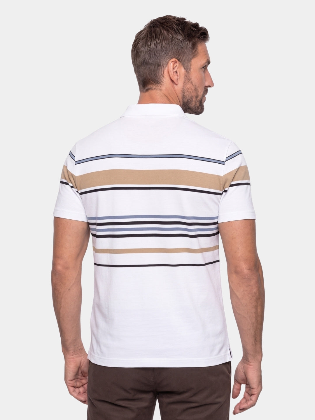 Polo Sunset Stripe – Cross & Crown