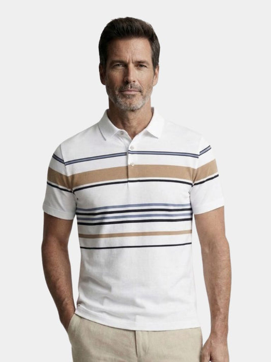 Sunset Stripe Polo – Cross & Crown