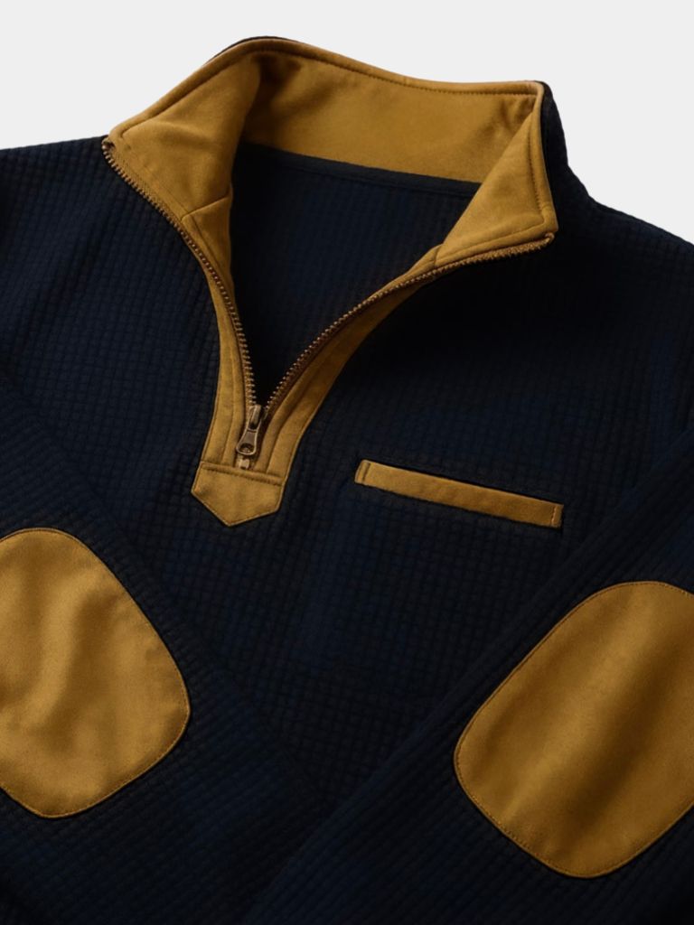 Explorer High Collar Quarter Zip Pullover - <tc>Cross & Crown</tc>