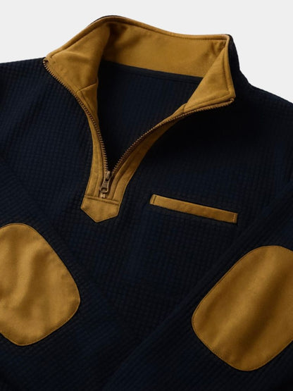 Explorer High Collar Quarter Zip Pullover - <tc>Cross & Crown</tc>