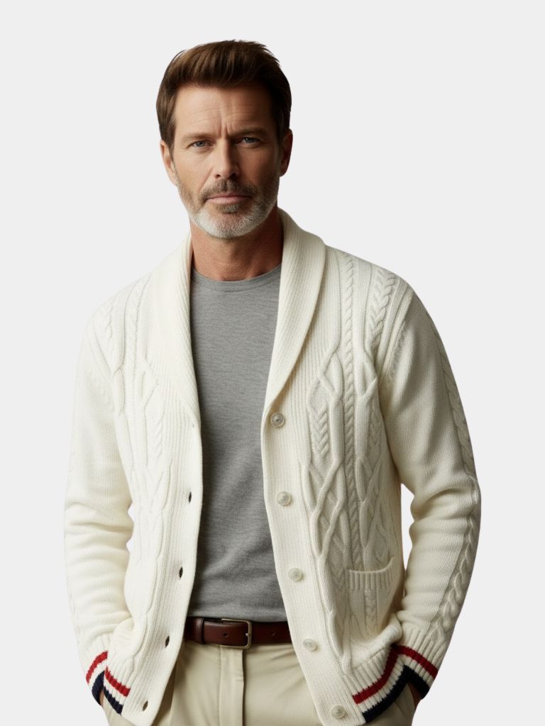 アカデミーショールネックニット - クロス＆クラウン