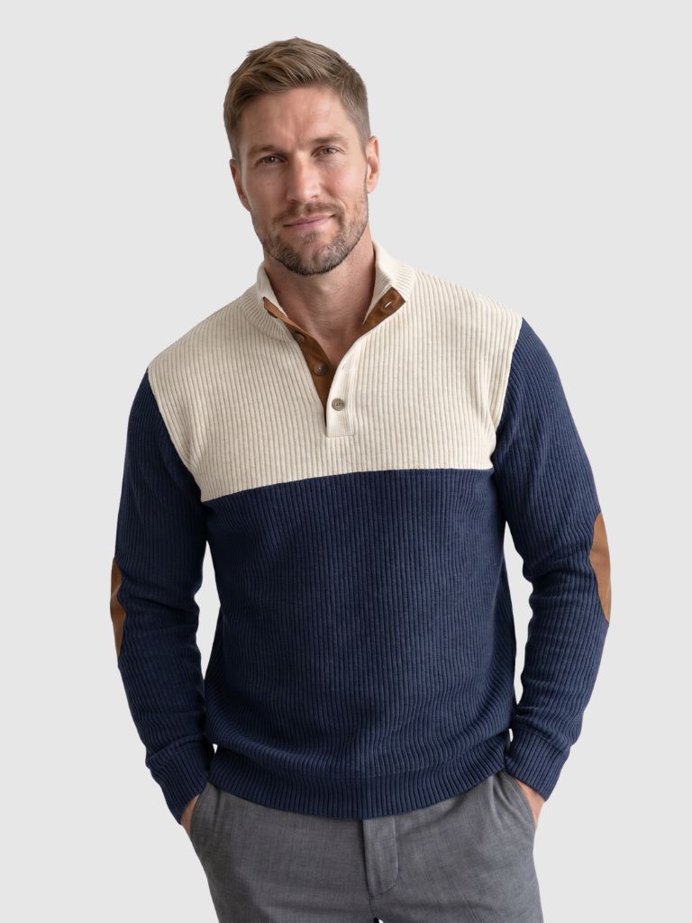 High Collar Corduroy Retro Pullover - Cross & Crown