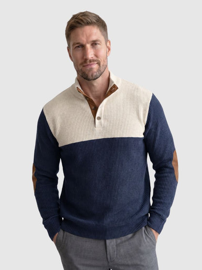 High Collar Corduroy Retro Pullover - Cross & Crown