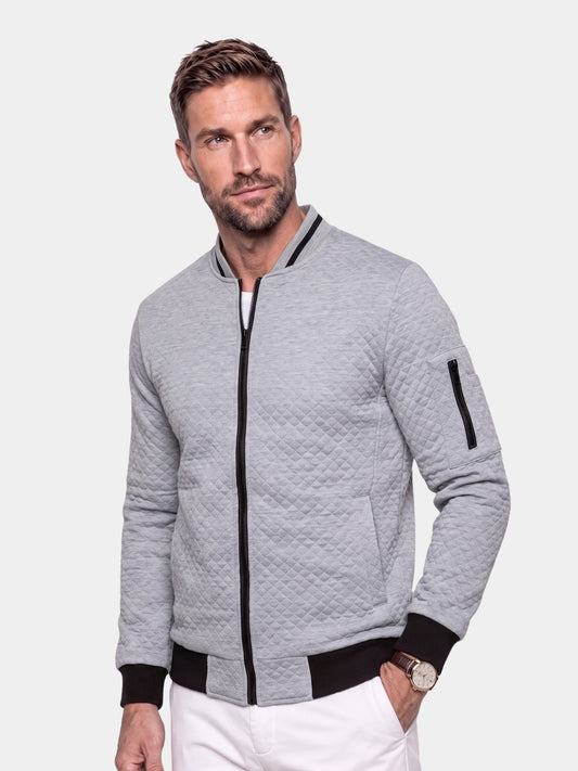 Jaqueta Bomber Casual Texturizada - Cross & Crown