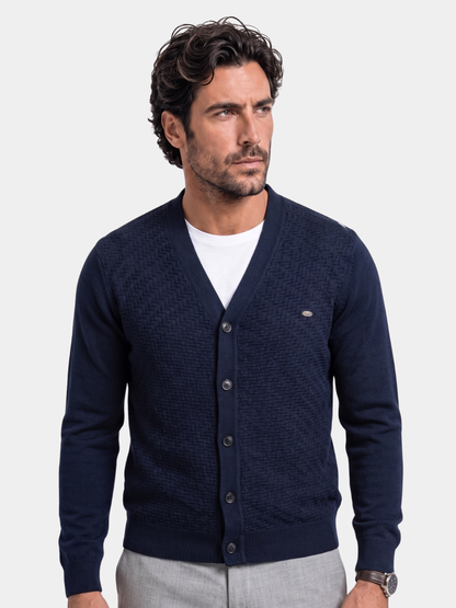 V Neck Knitwear Cardigan - Cross & Crown