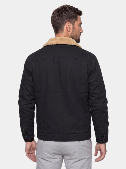 Jaqueta Bomber Vintage de Fleece - Cross & Crown