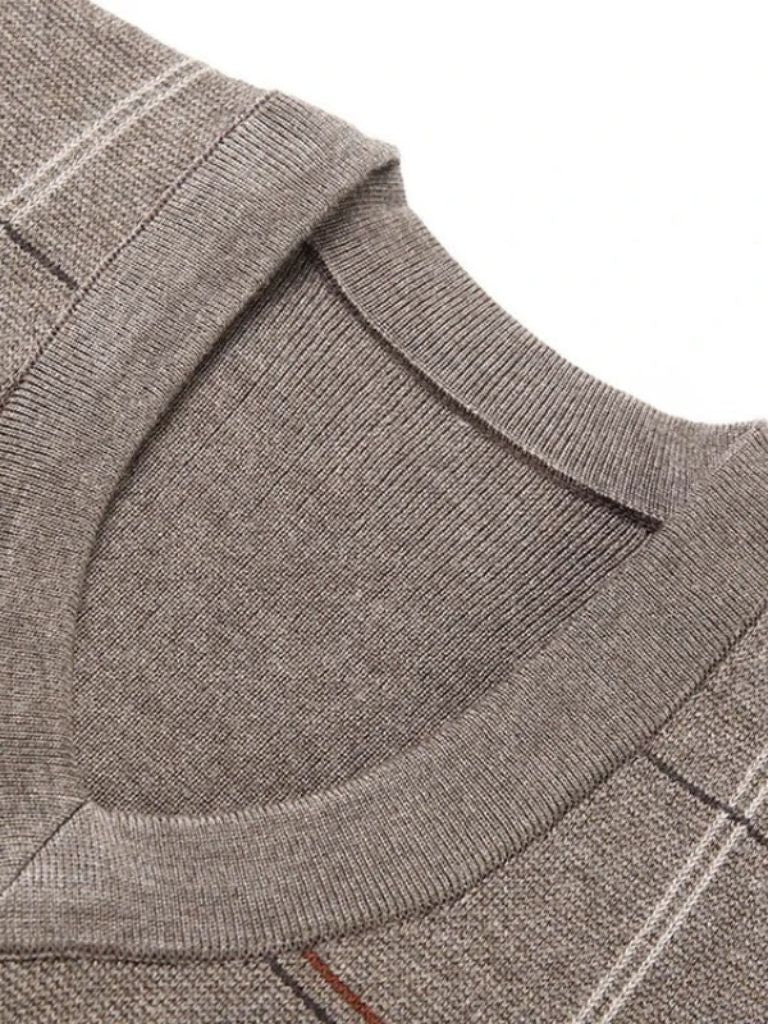 Academic Checkered Kinit Vest - Cross & Crown - Cross & Crown