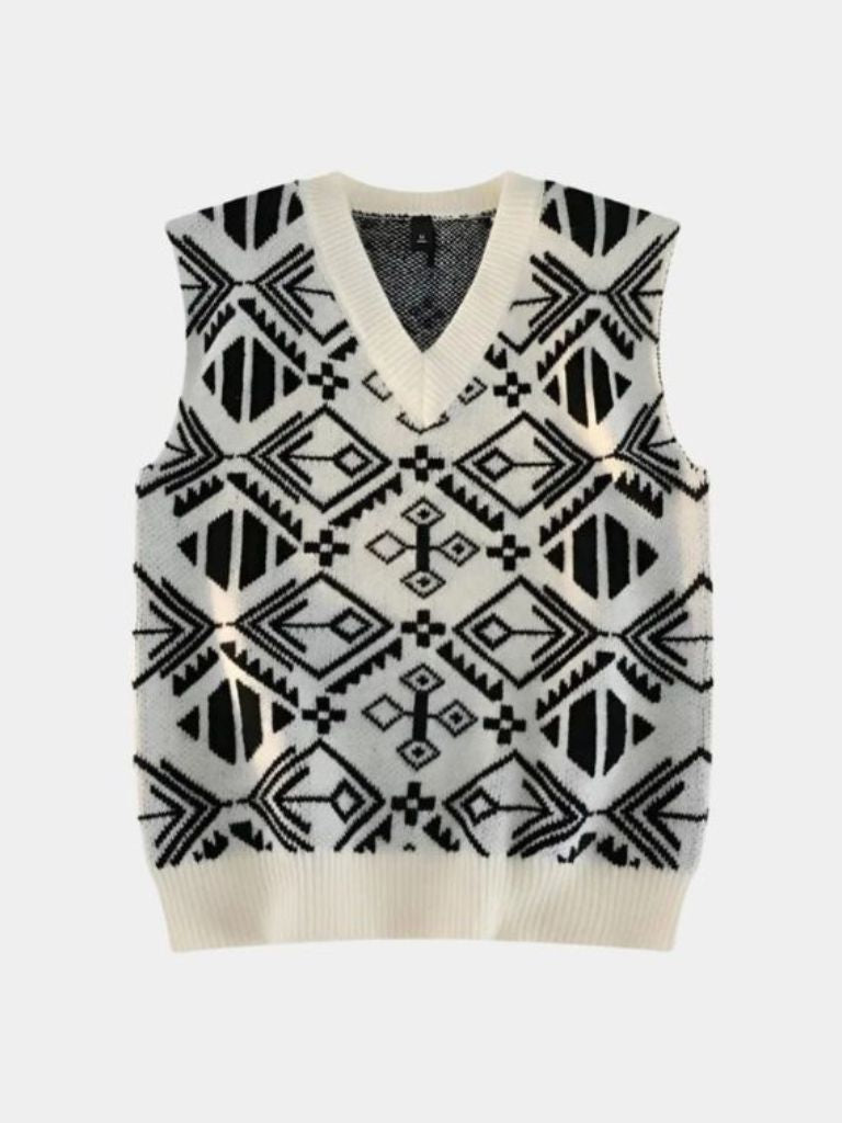 Academic Retro Knit Vest - Cross & Crown - Cross & Crown