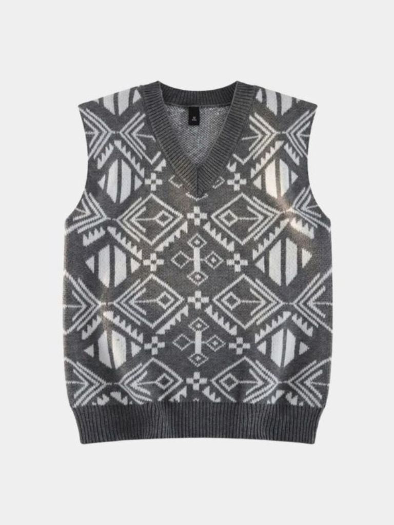 Academic Retro Knit Vest - Cross & Crown - Cross & Crown