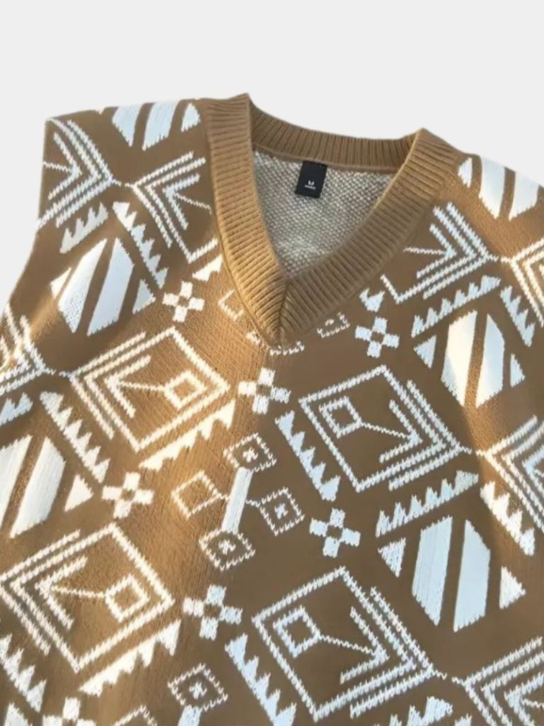 Academic Retro Knit Vest - Cross & Crown - Cross & Crown