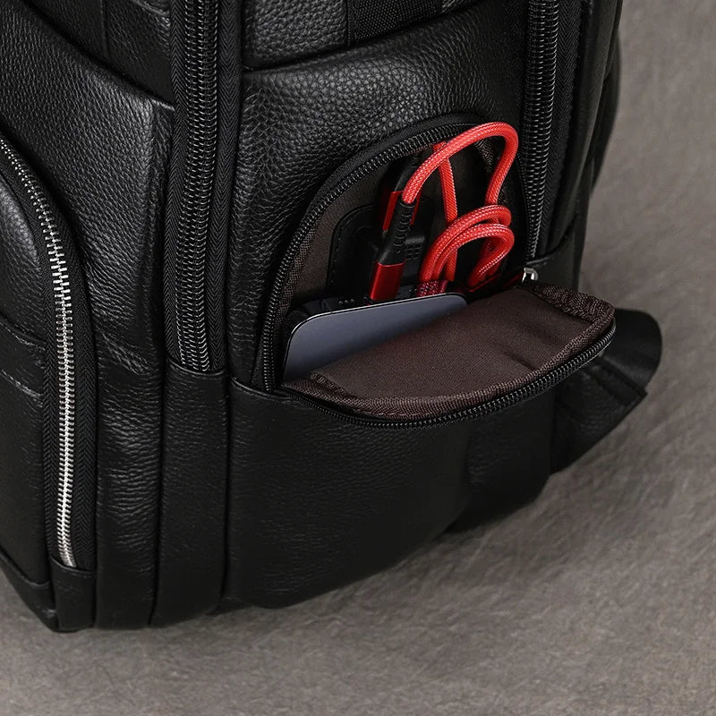 Black Bull 17” Tech Backpack with USB Charging - Cross & Crown