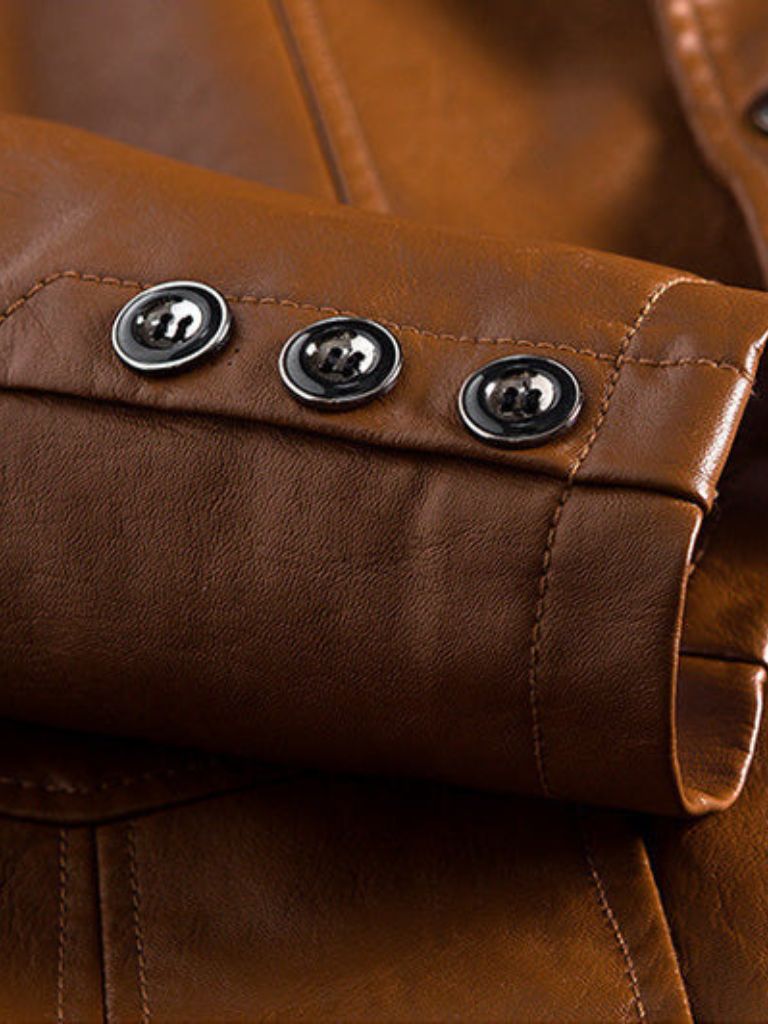 Bold Caramel Leather Jacket - Cross & Crown - Cross & Crown