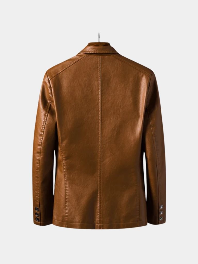 Bold Caramel Leather Jacket - Cross & Crown - Cross & Crown