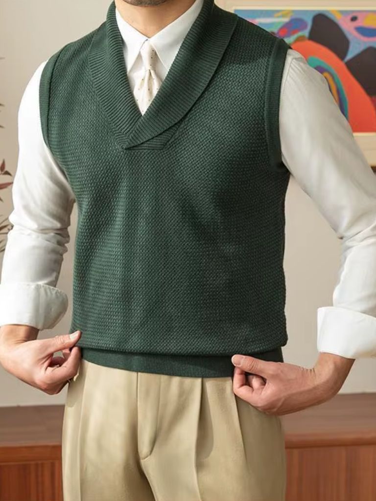 British Knit Vest Waistcoat - Cross & Crown - Cross & Crown