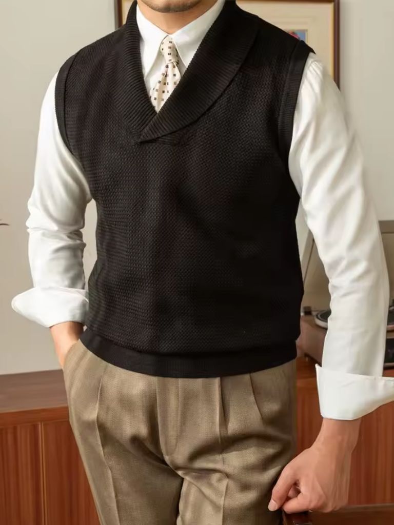 British Knit Vest Waistcoat - Cross & Crown - Cross & Crown