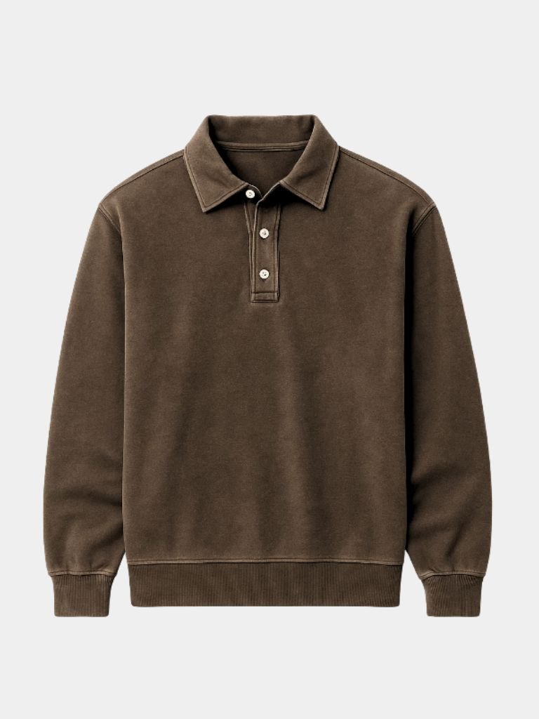 Canyon Mist Long Sleeve Polo Shirt – Cross & Crown - Cross & Crown