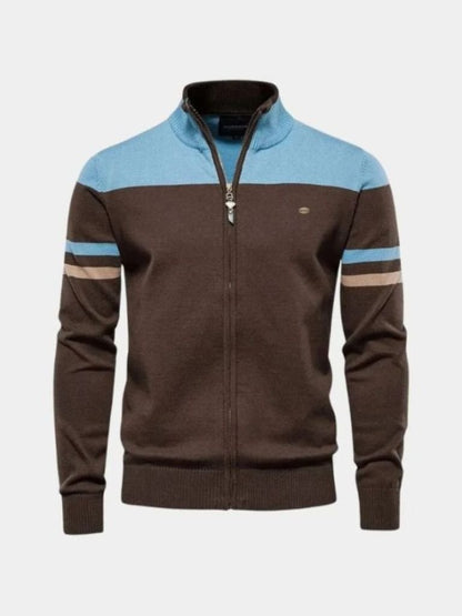 Cardigan Sweater Zipper Standing Collar Knitwear - Cross & Crown - Cross & Crown