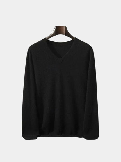 Cashmere V Neck Knitwear Sweater - Cross & Crown - Cross & Crown