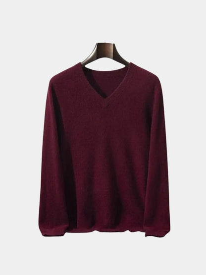 Cashmere V Neck Knitwear Sweater - Cross & Crown - Cross & Crown