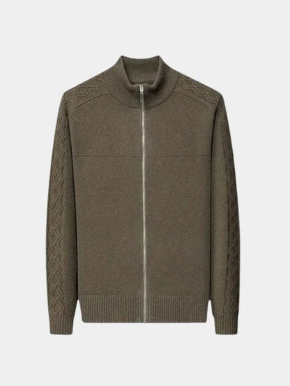 Cashmere Zip Sweater Knit Turtleneck - Cross & Crown - Cross & Crown