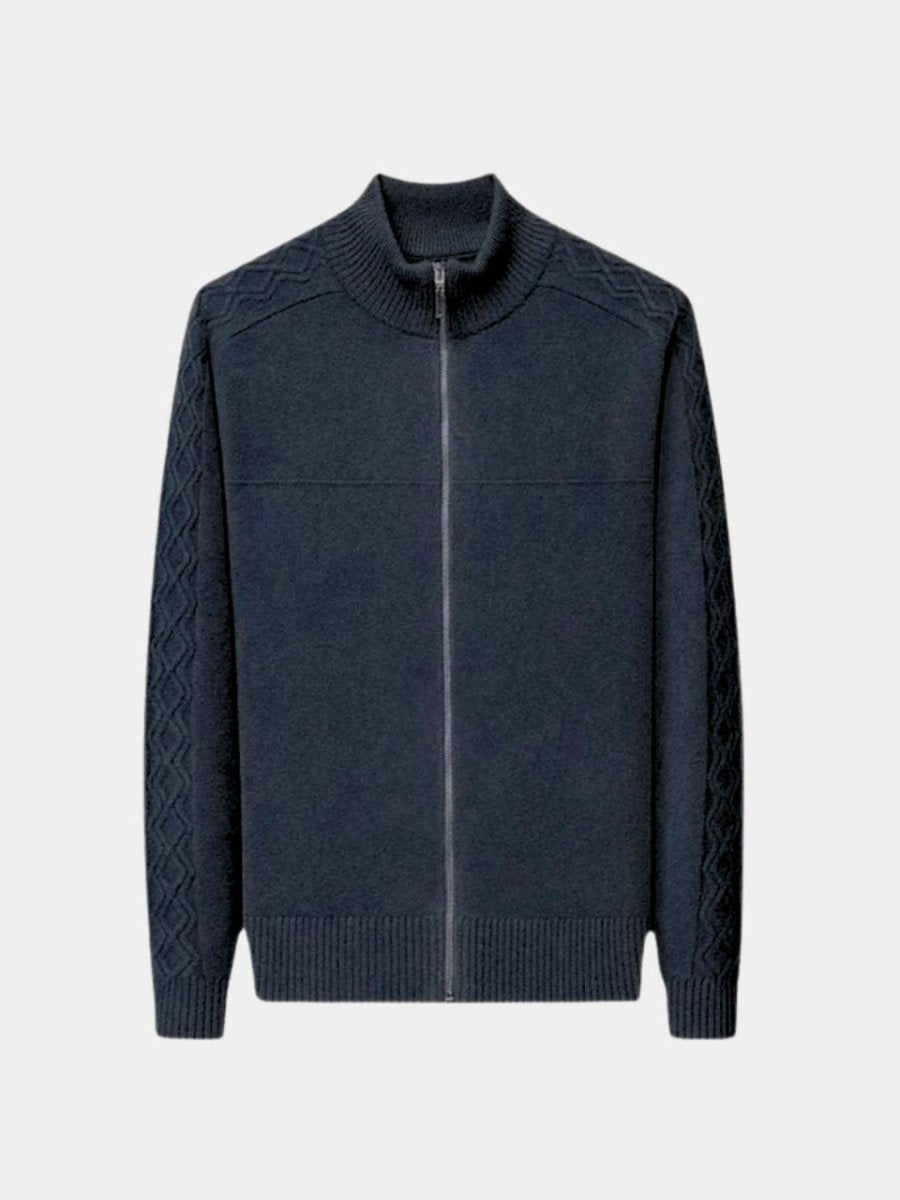 Cashmere Zip Sweater Knit Turtleneck - Cross & Crown - Cross & Crown