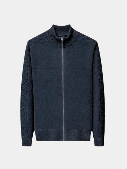 Cashmere Zip Sweater Knit Turtleneck - Cross & Crown - Cross & Crown