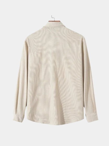 Casual Solid Corduroy Shirt - Cross & Crown - Cross & Crown