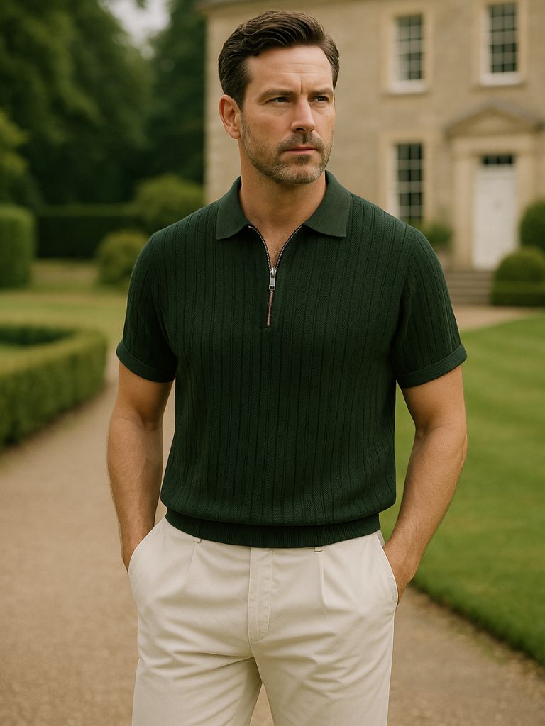 Cavalière Textured Polo – Cross & Crown - Cross & Crown