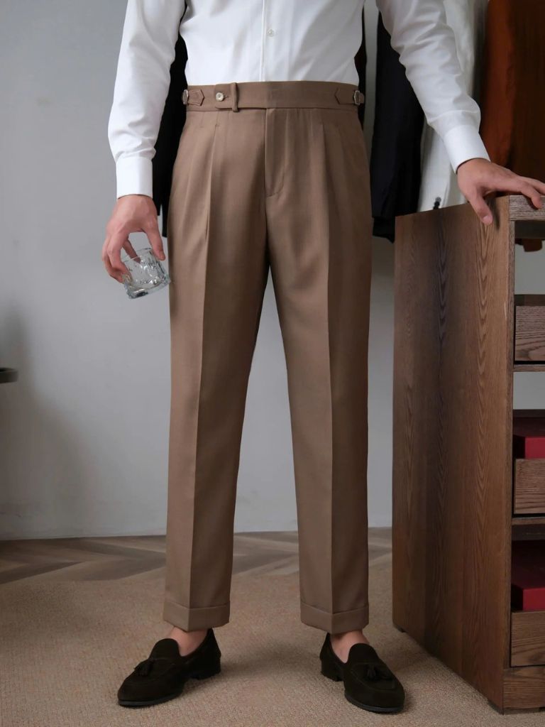 Classic Genova Sidetab Trousers - Cross & Crown - Cross & Crown