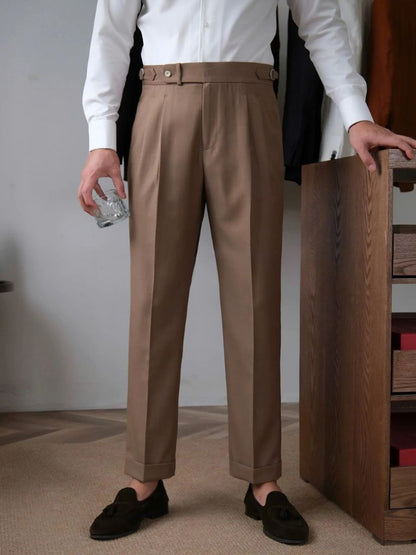 Classic Genova Sidetab Trousers - Cross & Crown - Cross & Crown