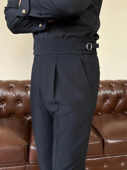 Classic Italia Sidetab Elastic Trousers - Cross & Crown - Cross & Crown