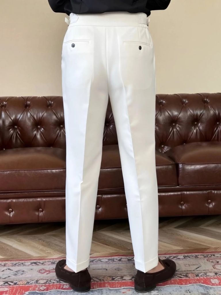 Classic Italia Sidetab Elastic Trousers - Cross & Crown - Cross & Crown