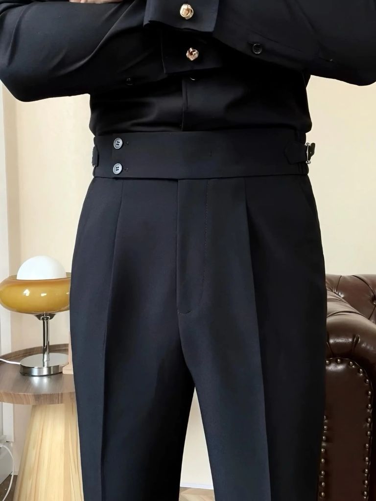 Classic Italia Sidetab Elastic Trousers - Cross & Crown - Cross & Crown
