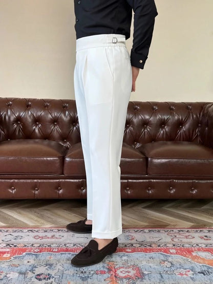 Classic Italia Sidetab Elastic Trousers - Cross & Crown - Cross & Crown