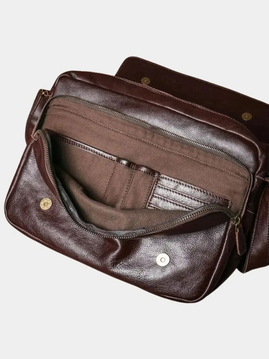 Classic Messenger Leather Bag - Cross & Crown - Cross & Crown